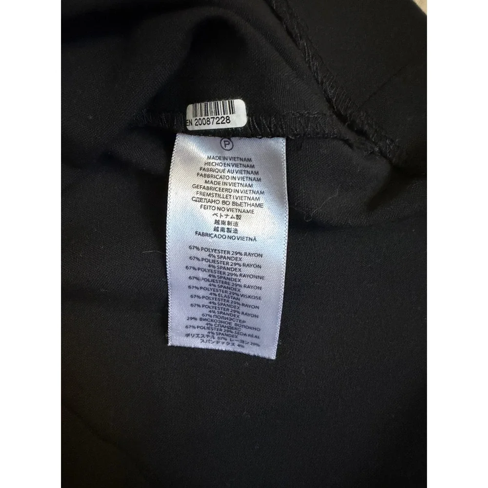 Michael Kors Black Zip Front Utility Safari Shirt Dress Roll Tab Sleeve Womens S